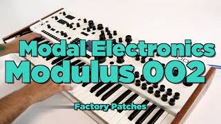 Video thumbnail for Modal Electronics Modulus 002 Factory Patches Demo by Perfect Circuit