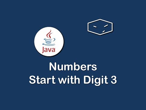 numbers start with digit 3 in java