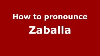 How to pronounce Zaballa