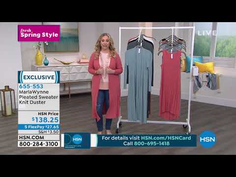 MarlaWynne Pleated Knit Duster