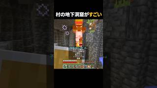 村の地下洞窟がすごかった #マイクラ #minecraft #マインクラフト