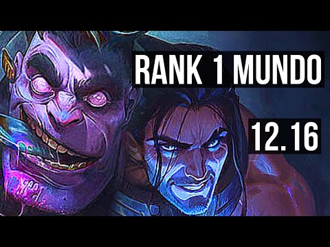 DR. MUNDO vs SYLAS (MID) | Rank 1 Mundo, 600+ games | KR Challenger | 12.16