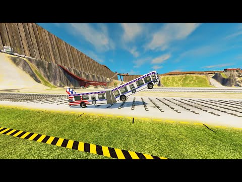 Articulated bus vs Bumps – BeamNG.Drive #Shorts