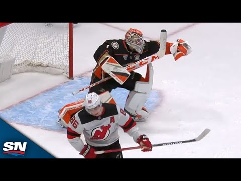Ducks' Lukas Dostal Shuts The Door On Jack Hughes Penalty Shot In Dying Seconds To Cap Off Huge Game
