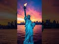 What If The Statue Of Liberty Came Alive Usa Statueofliberty Newyork Ai Funny Fire Sunset