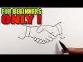 How To Draw Shake Hands Easy Simple Drawings