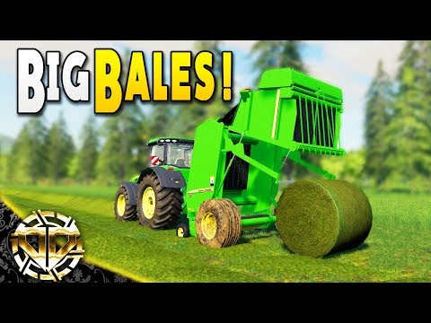 BIG BALES!  The Biggest Bales You've Ever Seen - Farming Simulator 19 Gameplay