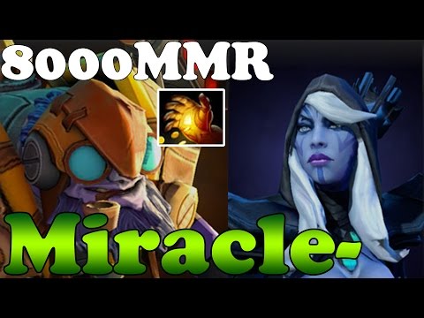 Dota 2 - Miracle- 8000MMR Plays Tinker with HAND OF MIDAS and Drow Ranger - Ranked Match Gameplay