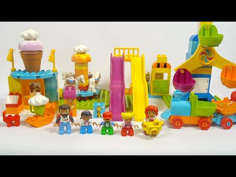 LEGO Duplo. My town. Лего Дупло. Обзор.Семейный парк аттракционов.