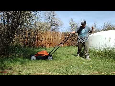 LawnMaster Electric Lawn Mower 12AMP 19-Inch ME1218X.01 video review thumbnail