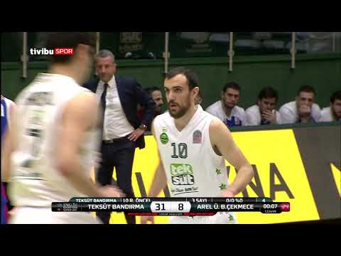 Maç Özeti:Teksüt Bandırma BK - Arel Üniversitesi Büyükçekmece Basketbol 20.Hafta Maç Özeti