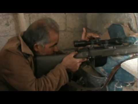 مشاركة العقيد عفيف سليمان لأبطال الجيش الحر في وادي الضيف من خلال استهدافه لقوات النظام بالقناص