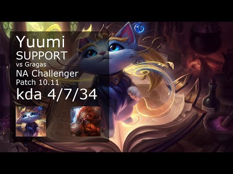 Yuumi Support & Aphelios vs Gragas & Syndra - NA Challenger 4/7/34 Patch 10.11 Gameplay