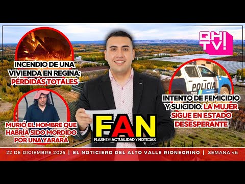 Se SU*CIDÓ LUEGO de BRUTAL INTENTO de FEMICIDIO / PÉRDIDA TOTAL en INCENDIO EN V.R. |FAN 22/12|QHtv!