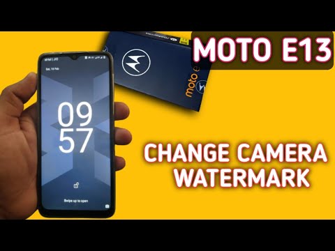 moto e13 camera watermark name change,  camera par apna naam kaise likhe