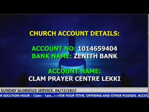 SUNDAY GLORIOUS SERVICE. 06/12/2022