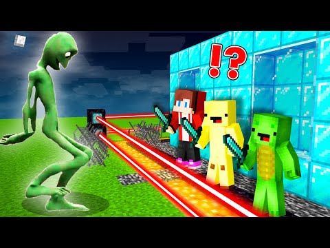 DAME TU COSITA vs Security House in Minecraft Maizen JJ and Mikey and Banana Kid! Challenge