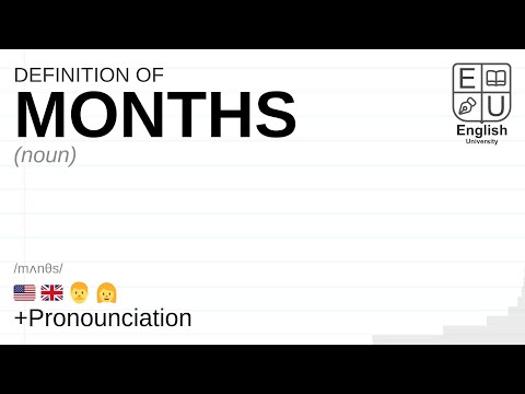 MONTHS meaning, definition & pronunciation | What is MONTHS? | How to say MONTHS