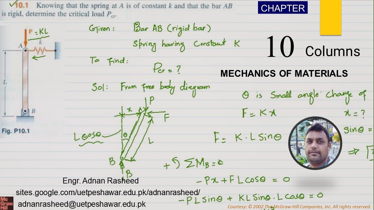 Problem 10.1| Chap 10 | Columns | Mechanics of Materials 7 Edition | Beer, Johnston, DeWolf, Mazurek