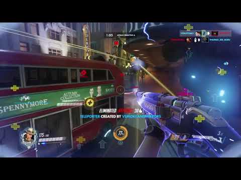 OVERWATCH NANO ASHE GETS A DOUBLE KILL POG KINGS ROW PS4