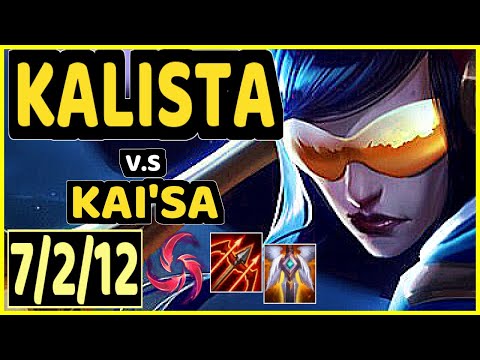 LUGER (KALISTA) vs KAI'SA - 7/2/12 KDA BOTTOM ADC CHALLENGER GAMEPLAY - EUW