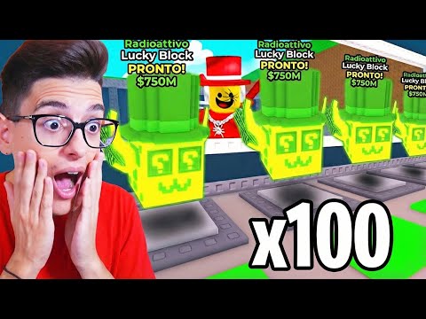 Apro 100 Lucky Block RADIOATTIVI su ROBLOX STEAL A BRAINROT!!