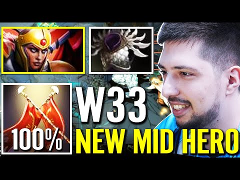 W33 LC WTF NEW MID HERO! 100% WIN RATE DUEL Imba Legion Commnander Dota 2 NIGMA Pro Carry Guide