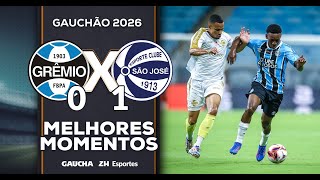 GRÊMIO 0x1 SÃO JOSÉ | MELHORES MOMENTOS | GAUCHÃO | 14/01/2026