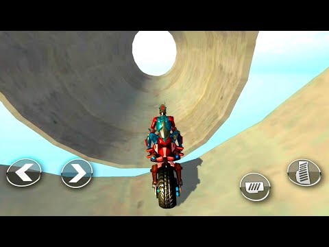 US Police Robot Bike Stunts Android Gameplay 2019