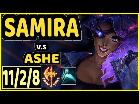 JESKLA (SAMIRA) vs ASHE - QUADRAKILL 11/2/8 KDA BOTTOM ADC CHALLENGER GAMEPLAY - EUW