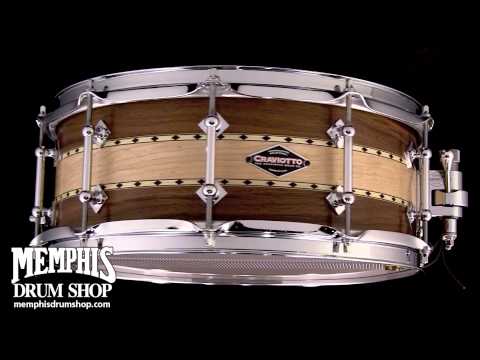 Craviotto 14 x 5.5 Custom Shop Stacked Solid Walnut/Maple/Walnut Snare Drum w/ Maple Inlay - 360