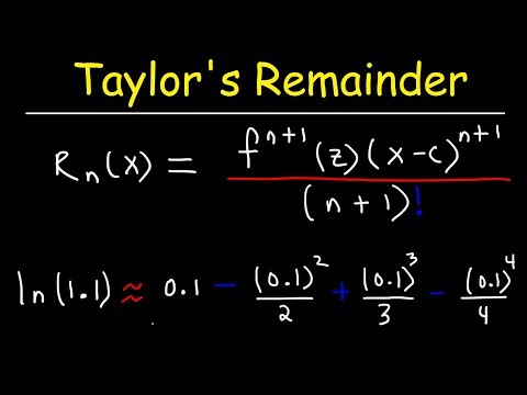 Taylor's Remainder Theorem