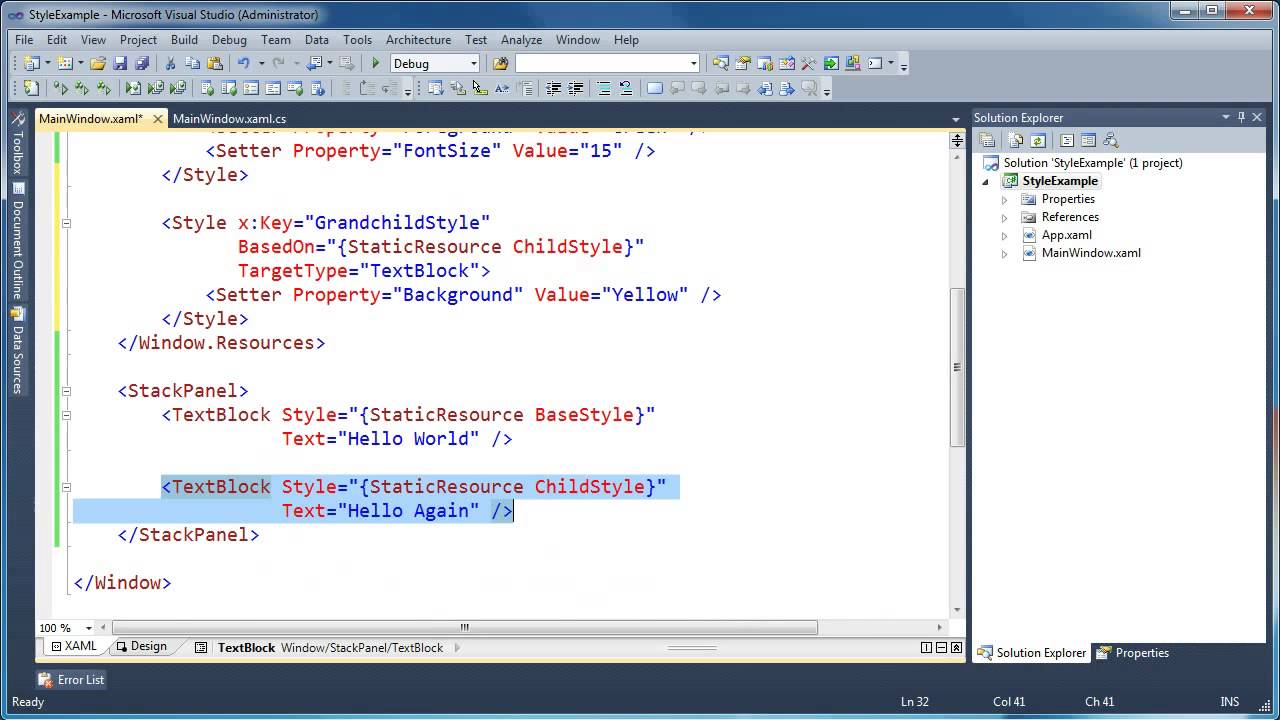 Style inheritance in WPF