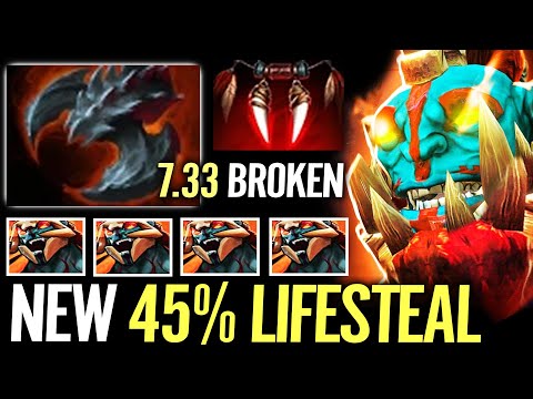 Huskar 45% Life Steal - 7.33 Perfect Item Carry Vampire Fangs