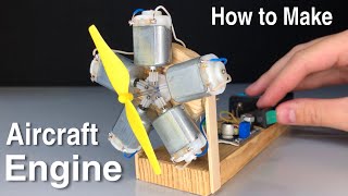 How to Make an Aircraft Engine at Home - Powerful Mini 5 Cylinder Radial Engine - Amazing DIY