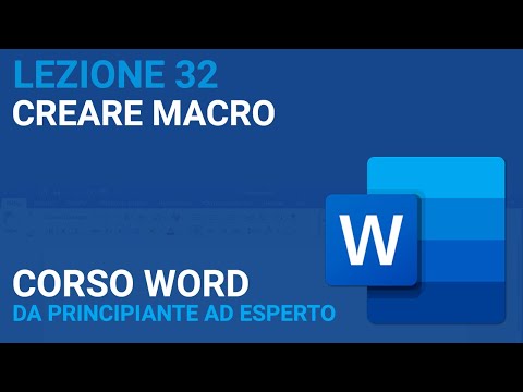 Creare Macro - WORD TUTORIAL ITALIANO 32 [Corso 2023]
