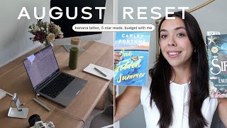 August Reset 2025 | big goals, budget with me, 5-star reads & more