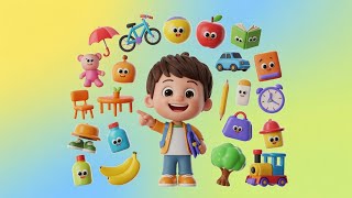 Download lagu Cute Fruits & Objects for Kids 🍎🚌 | Learn with Happy 3D Cartoons 👶✨ mp3