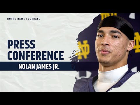 Notre Dame RB Nolan James Jr Post-Practice 3.22