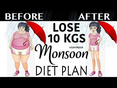 Monsoon Diet Plan For Weight Loss In Hindi / Rainy Season Diet Plan | How To Lose Weight Fast 10Kg Video