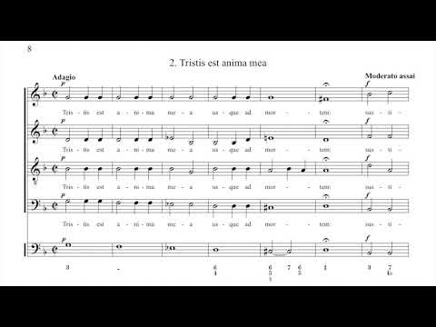 Michael Haydn - Responsoria in Coena Domini - 2. Tristis est anima mea [Score video]
