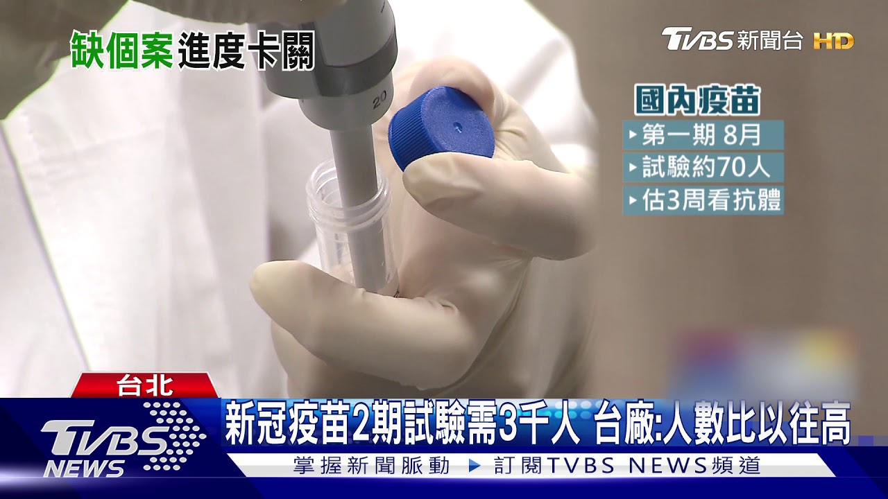新冠疫苗2期試驗需3千人　台廠:人數比以往高
