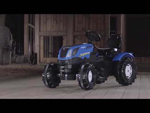 Детский Трактор с педалями и прицепом Rolly Toys RollyKid NH T7040 013074 (2.5-5 лет)