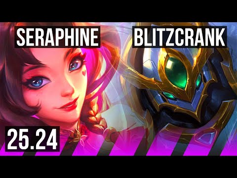 SERAPHINE & Ziggs vs BLITZCRANK & Ekko (SUP) | EUW Master | 25.24
