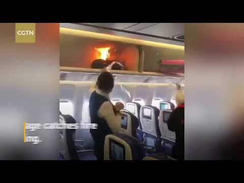 Se incendia bateria de móvil dentro de un avión de China Southern Airlines