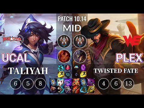 KT Ucal Taliyah vs WE Plex Twisted Fate Mid - KR Patch 10.14