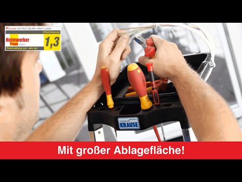 Artikelvideo 1 für KRAUSE Stehleiter einseitig MONTO Secury mit Multi-Grip silber 6 Stufen, H: 210,0 cm, Artikelnummer 568941