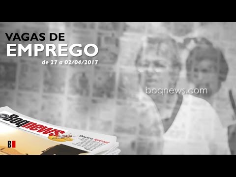 Vagas de Emprego de 27 a 02 de abril
