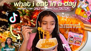 why you shouldn’t eat recipes u see on TIKTOK… | only eating recipes from TikTok for 24 hours