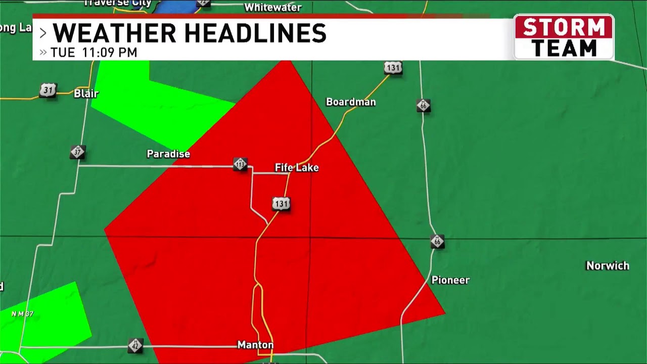 Monitoring severe weather in northern Michigan Tuesday, April 14